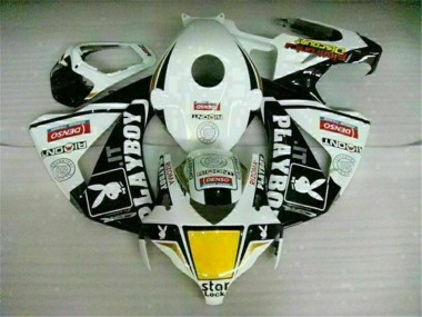 Abs Carenagem Honda CBR 1000RR 2008-2011 - Branco Preto Playboy