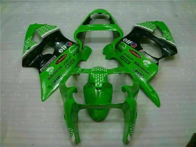 Abs Carenagem Kawasaki ZX6R 2000-2002 - Verde Preto