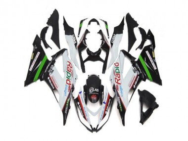 Abs Kit Carenagem & Plásticos Kawasaki ZX6R 2013-2018 - Branco Preto