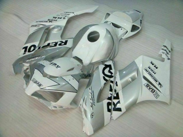 Abs Kit Completos Carenagem Honda CBR 1000RR 2004-2005 - Prata Branco Repsol