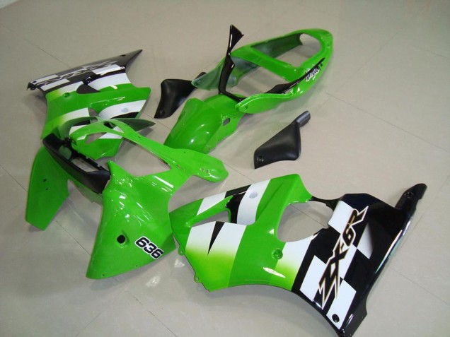 Abs Kit Completos Carenagem Kawasaki ZX6R 2000-2002 - Verde Preto