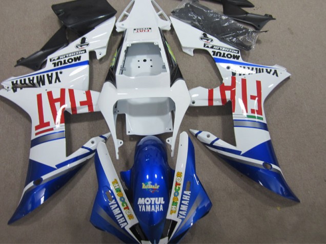 Abs Kit Completos Carenagem Yamaha R1 2002-2003 - Azul Branco Motul Fiat