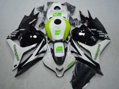 Abs Kits Carenagem Honda CBR 600RR 2009-2012 - Preto Branco Verde Hannspree