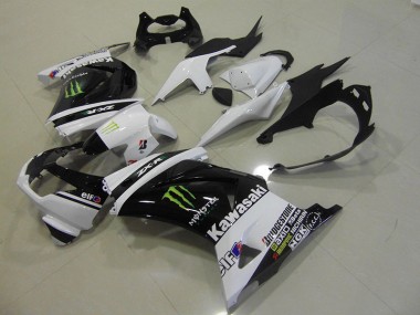 Abs Kits Carenagem Kawasaki ZX 250R 2008-2012 - Preto Branco Monster