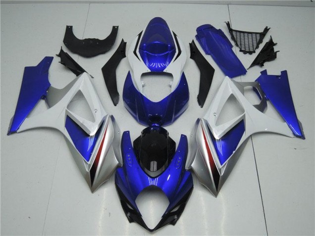 Abs Kits Carenagem Suzuki GSXR 1000 K7 2007-2008 - Azul Branco