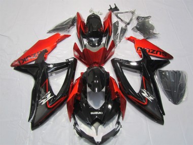 Abs Kits Carenagem Suzuki GSXR 1000 K7 2007-2008 - Preto Vermelho