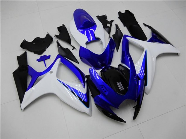 Abs Kits Carenagem Suzuki GSXR 600 / 750 K6 2006-2007 - Azul Branco