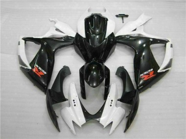 Abs Kits Carenagem Suzuki GSXR 600 / 750 K6 2006-2007 - Branco Preto