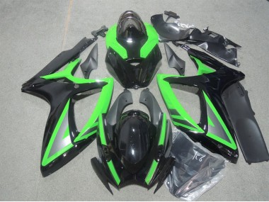 Abs Kits Carenagem Suzuki GSXR 600 K6 2006-2007 - Preto Verde