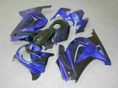 Abs Kits Completos Carenagem Kawasaki EX250 2008-2012 - Preto Azul