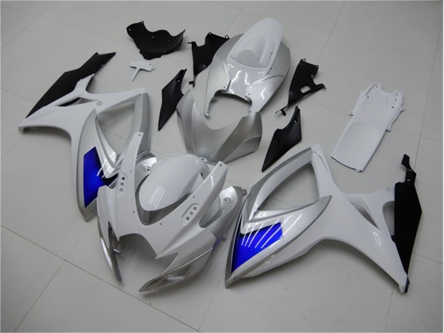 Abs Kits Completos Carenagem Suzuki GSXR 600 / 750 K6 2006-2007 - Branco Azul