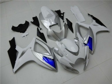 Abs Kits Completos Carenagem Suzuki GSXR 600 / 750 K6 2006-2007 - Branco Azul