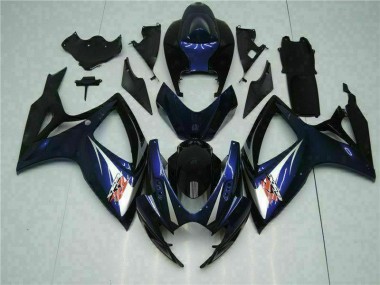 Abs Kits Completos Carenagem Suzuki GSXR 600 / 750 K6 2006-2007 - Preto Azul