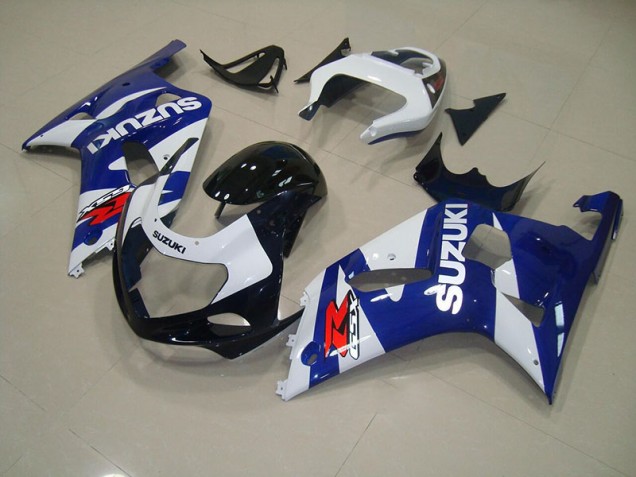 Abs Kits Completos Carenagem Suzuki GSXR 750 K1 K2 K3 2001-2003 - Azul Branco