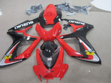 Abs Plástico Suzuki GSXR 600 K6 2006-2007 - Vermelho Preto