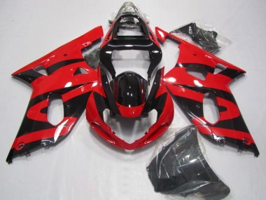 Abs Plástico Suzuki GSXR 750 K1 K2 K3 2001-2003 - Preto Vermelho