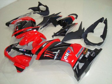 Abs Plásticos Kawasaki ZX 250R 2008-2012 - Preto Vermelho Monster