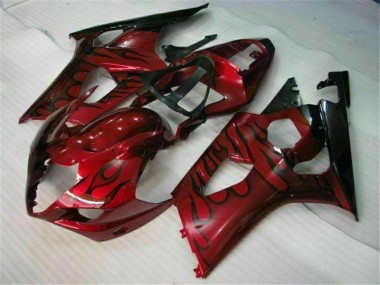 Abs Plásticos Suzuki GSXR 1000 K3 2003-2004 - Vermelho