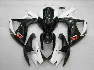 Abs Plásticos Suzuki GSXR 600 / 750 K6 2006-2007 - Branco Preto