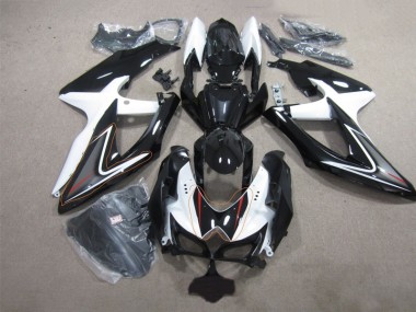 Abs Plásticos Suzuki GSXR 600 K8 2008-2010 - Preto Branco