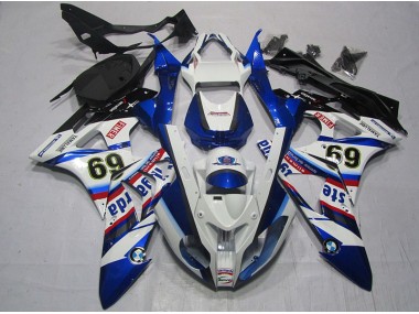 Carenagem BMW S1000RR 2009-2014 - Branco Azul Sterilgarda 69