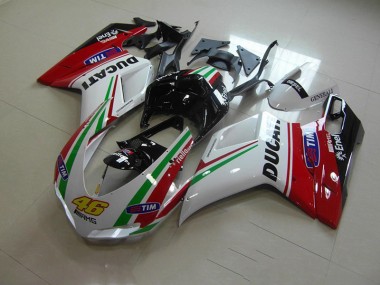 Carenagem Ducati 1098 2007-2014 - Branco Vermelho 46