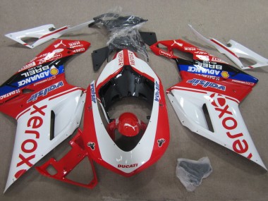 Carenagem Ducati 1098 2007-2014 - Branco Vermelho Xerox