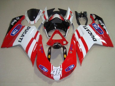 Carenagem Ducati 1098 2007-2014 - Vermelho Branco Tim 46