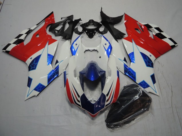 Carenagem Ducati 1199 2011-2014 - Branco Azul Vermelho