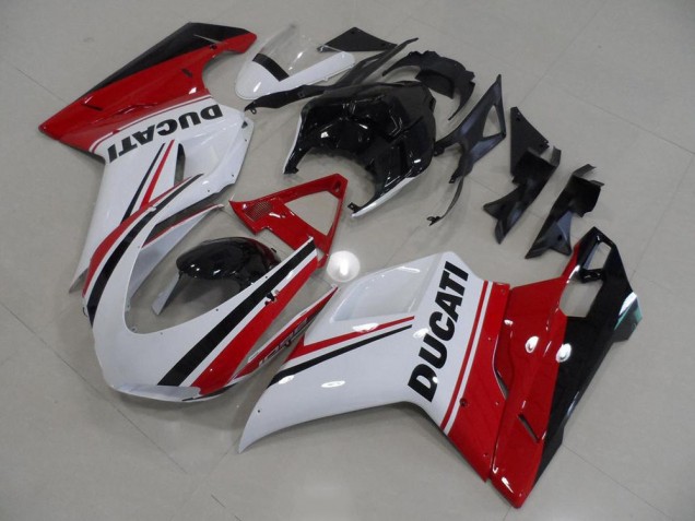 Carenagem Ducati 848 1098 1198 2007-2014 - Vermelho Branco Preto