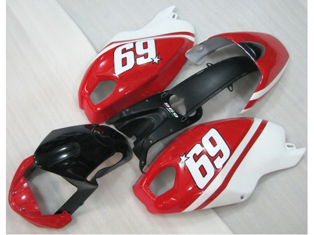 Carenagem Ducati Monster 696 2008-2012 - Preto Vermelho Branco 69