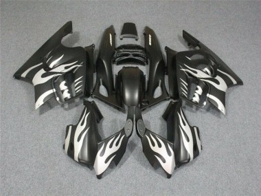 Carenagem Honda CBR 600 F4i 2001-2003 - Preto Branco Chama