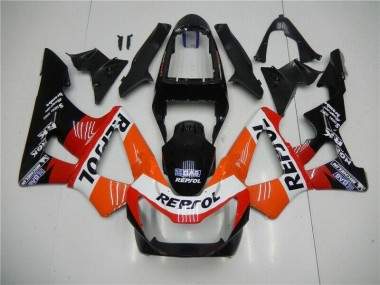 Carenagem Honda CBR 900RR 929RR 2000-2001 - Laranja Vermelho Preto Repsol