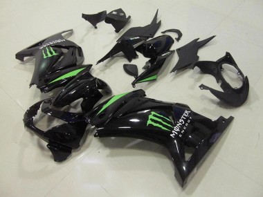 Carenagem Kawasaki ZX 250R 2008-2012 - Preto Verde Monster Energy