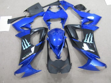 Carenagem Kawasaki ZX10R 2008-2010 - Preto Azul Monster