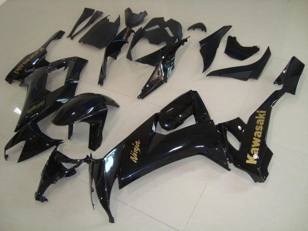 Carenagem Kawasaki ZX10R 2008-2010 - Preto Brilhante & Ouro Adesivo