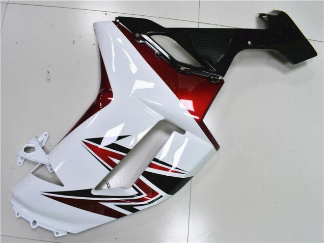 Carenagem Kawasaki ZX6R 2007-2008 - Branco Preto Vermelho