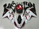 Carenagem Kawasaki ZX6R 2007-2008 - Branco Preto Vermelho