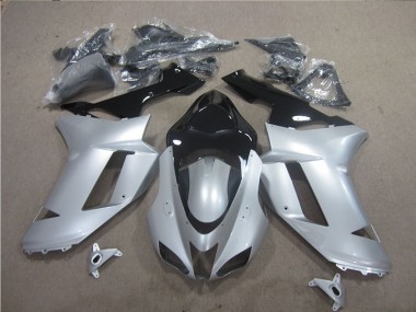 Carenagem Kawasaki ZX6R 2007-2008 - Prata Preto