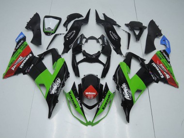 Carenagem Kawasaki ZX6R 2013-2018 - Preto Verde Vermelhocard