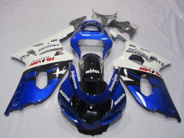 Carenagem & Plástico Suzuki GSXR 600 K1 K2 K3 2001-2003 - Azul Branco Motul