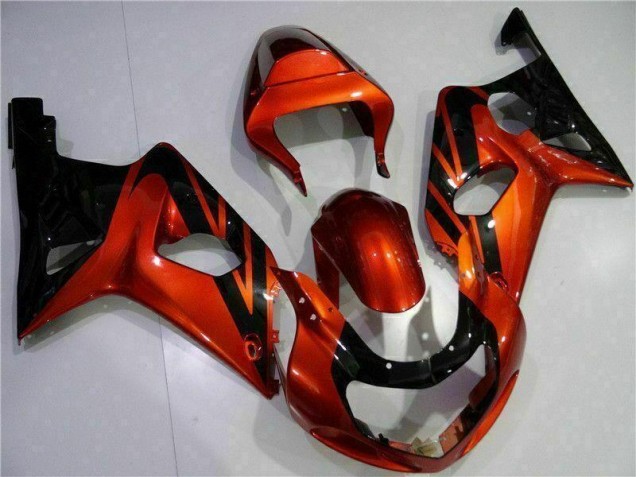 Carenagem Suzuki GSXR 1000 K1 2000-2002 - Laranja Preto