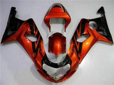 Carenagem Suzuki GSXR 1000 K1 2000-2002 - Laranja Preto