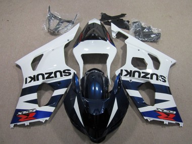 Carenagem Suzuki GSXR 1000 K3 2003-2004 - Branco Azul Preto Decalque