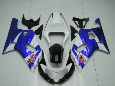 Carenagem Suzuki GSXR 600 / 750 K1 K2 K3 2001-2003 - Branco Azul