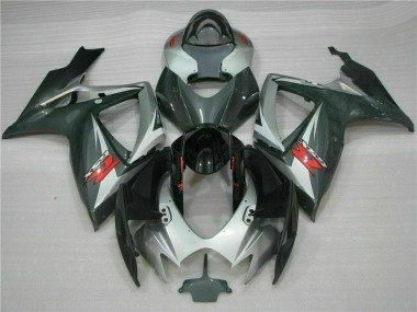 Carenagem Suzuki GSXR 600 / 750 K6 2006-2007 - Prata Preto