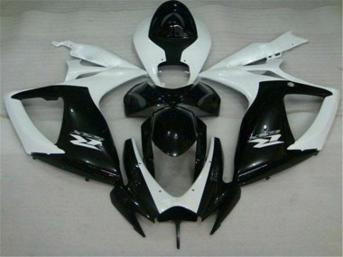 Carenagem Suzuki GSXR 600 / 750 K6 2006-2007 - Preto Branco