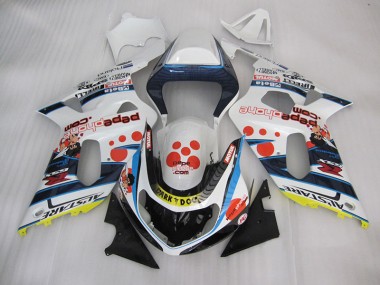 Carenagem Suzuki GSXR 600 K1 K2 K3 2001-2003 - Branco Azul Dark Dog