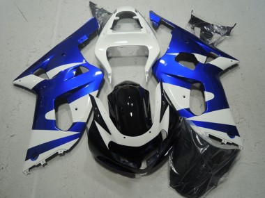 Carenagem Suzuki GSXR 600 K1 K2 K3 2001-2003 - Branco Azul