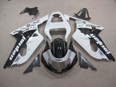 Carenagem Suzuki GSXR 600 K1 K2 K3 2001-2003 - Branco Preto